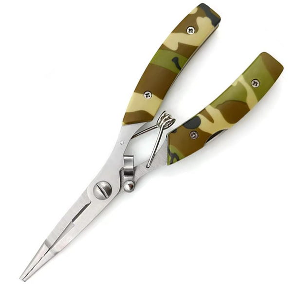 Chief Angler Fish Catching Tools - Stainless Steel Fishing Accessories - Heavy Duty Fishing Plier with Line Cutter, Hook and Split Ring Remover - Essential Gear for Anglers